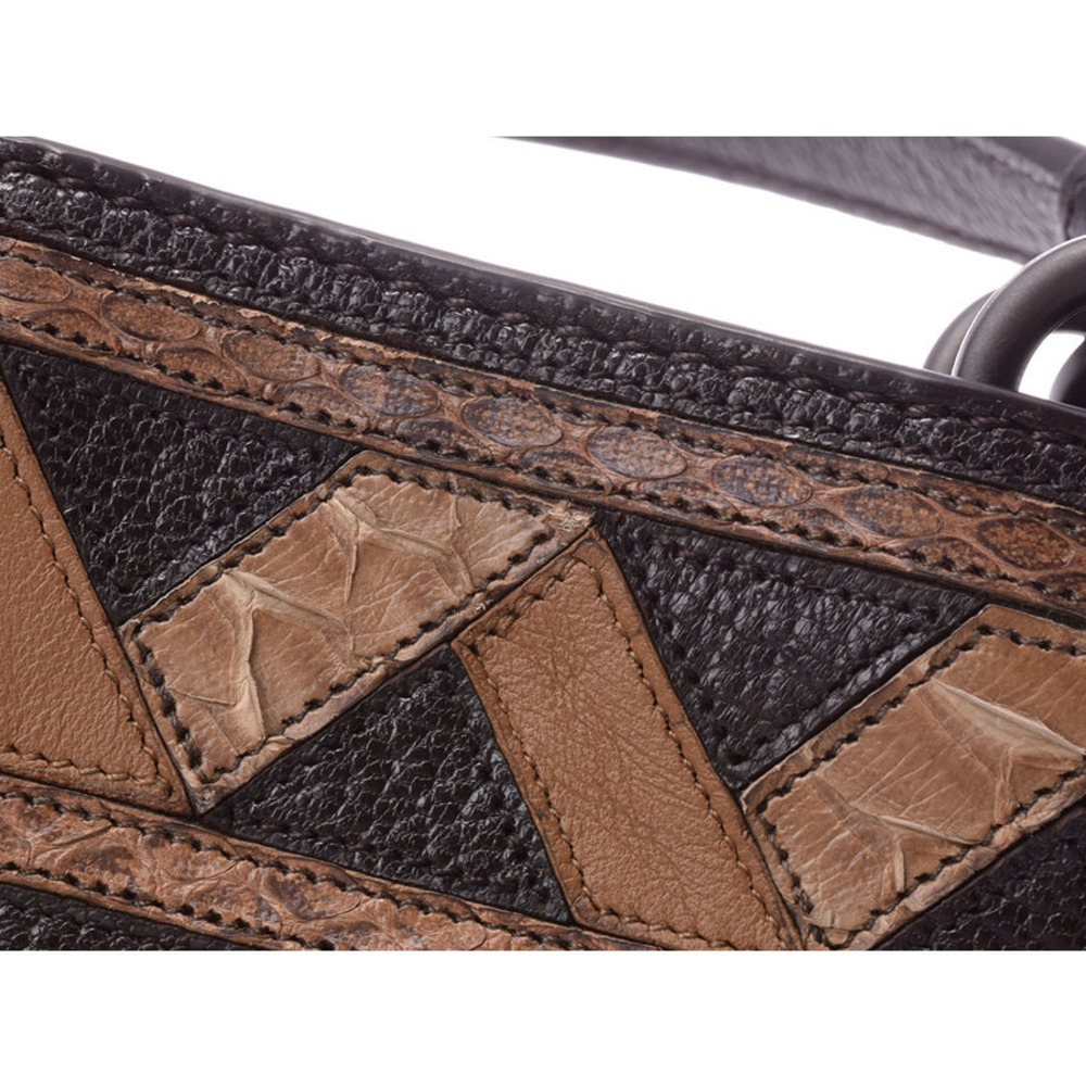Bottega Veneta Strap Python Brown Leather Handbag - image 7